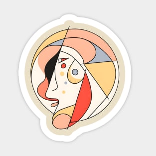 Artsy Style Teenage Girl Sticker